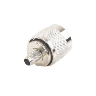 Conector N Macho para 75 Ohm de Anillo Plegable para cable RG-59, Niquel/ Oro /Teflón. - Toer