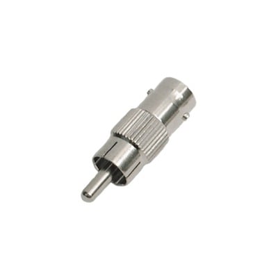 Adaptador en línea para 75 Ohm, de conector BNC hembra a RCA macho en aplicaciones de Audio-Video para cámaras, monitores y DVR´s. - Toer