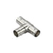 Adaptador en T para 75 Ohm de triple conectores BNC Hembras, Níquel/ Oro/ Teflón. - Toer