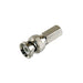 Conector BNC Macho de Ensamble Roscable (Hex.) en Sentido de las Manecillas de Reloj para Cable Coaxial RG-59/U, Níquel/ Oro/ Delrin. - Toer