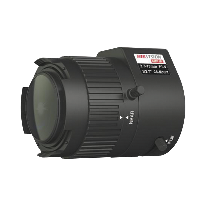 TV2713D-6MPIR Lente Varifocal 2.7 A 13 mm / Resolución 6 Megapixel / Iris Automático / Formato 1/2.7 / Compatible con Cámaras HIKVISION