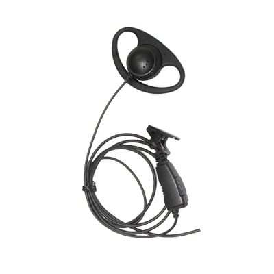 Micrófono de solapa con gancho auricular en forma de D para radios TE320 / TC610P/TC780