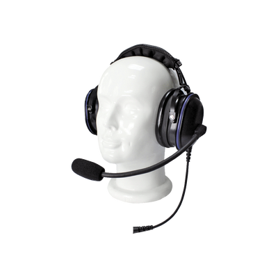 Audífonos acolchonados de uso rudo con diadema sobre la cabeza para radios Kenwood TK2000, TK3000, NX240, NX340