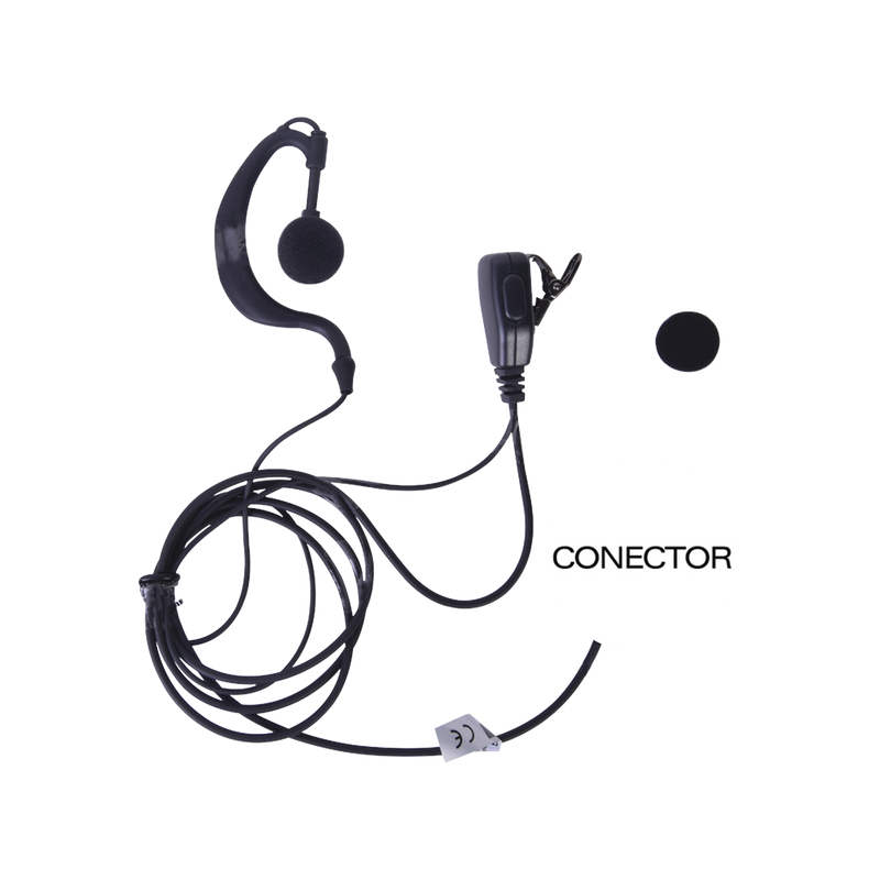 TXEHK04 Micrófono - audífono de solapa ajustable al oído para KENWOOD PKT23K