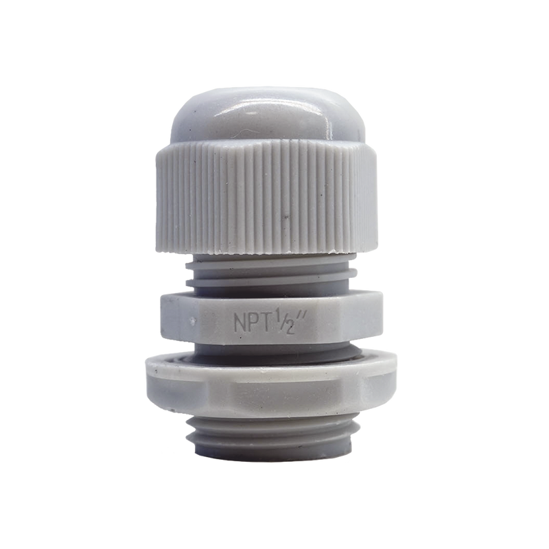 TXG-PG-12N Conector Plástico Blanco Tipo Glándula para Rosca NPT 1/2