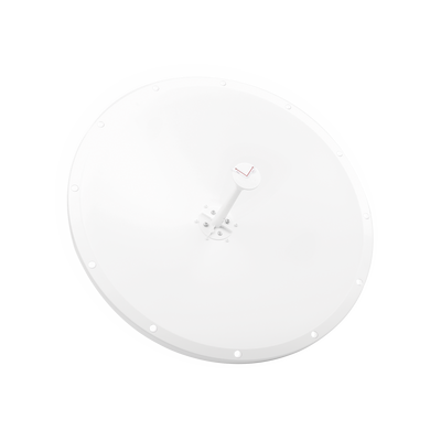 Antena Direccional con Frecuencia Extendida / 4.8 - 6.5 GHz / 28 dBi /  Jumper incluido con conector  SMA-Macho Inverso / Polaridad en 90º y 45º / Montaje incluido para torre o mástil - Toer
