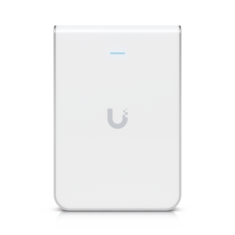 U6-IW Access Point UniFi U6 In Wall/Montaje p/pared, WIFI 6 2.4 Y 5 Ghz, hasta 5.3 Gbps, 1 pto PoE In, 4 ptos secundarios (1 PoE Out)