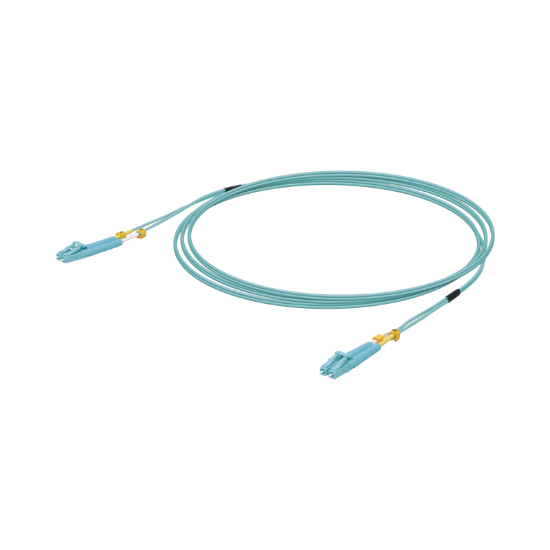 UACC-OFC-MM-3M Jumper de Fibra Óptica Multimodo LC-LC duplex 10 G, 50/125 OM3, Color Aqua, 3 Metros