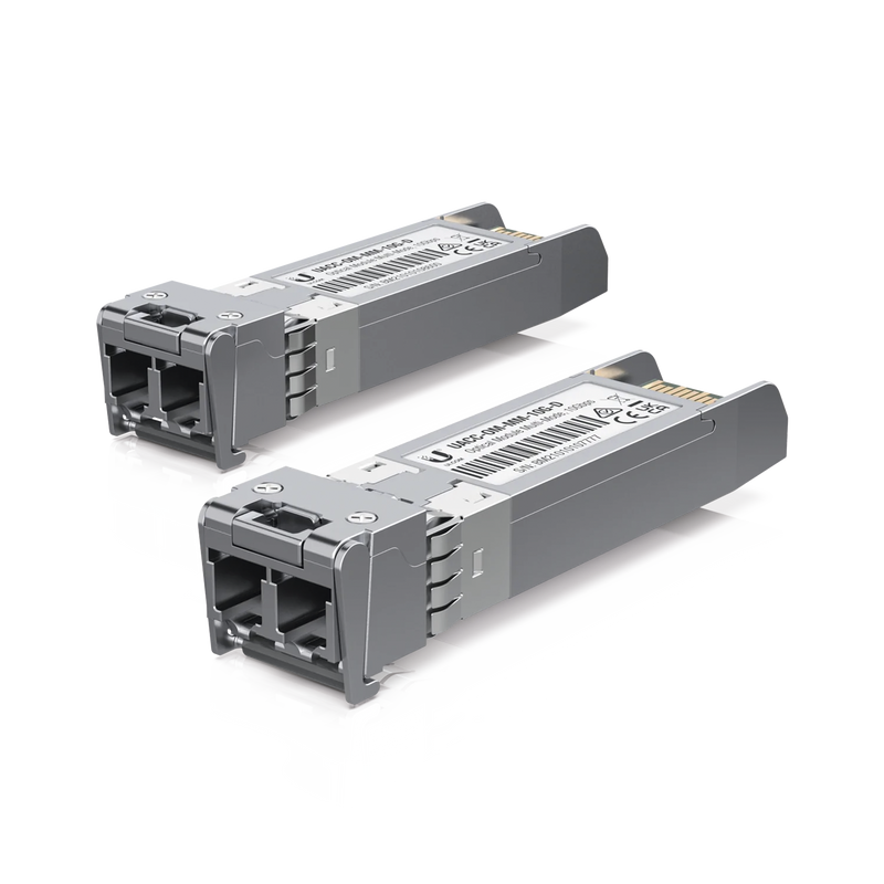 UACC-OM-MM-10G-D-2 UFiber Módulo SFP+ 10G, transceptor MiniGibic MultiModo 10 Gbps, distancia 300m, conectores LC, paquete de 2 piezas