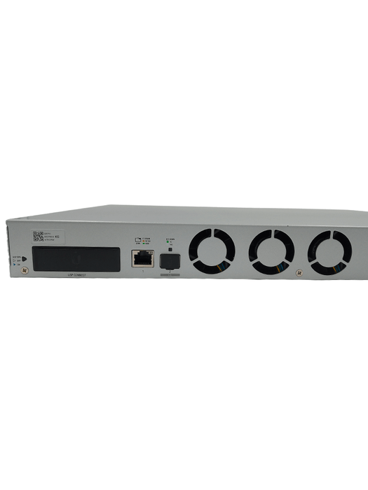 Ubiquiti UNVR - NVR Empresarial UniFi Protect recomendado para 15 cámaras 4K o 50 cámaras Full HD, con 4 bahías de disco duro, puerto Gigabit RJ-45 y configuración RAID 1 o RAID 5 automática.