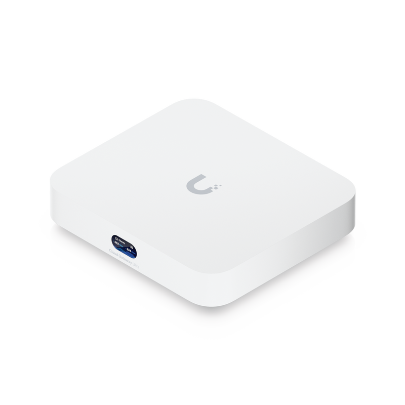 UCG-ULTRA UniFi Cloud Gateway, Router multiWAN para balanceo/failover / Integra UniFi Network para administrar hasta 30 dispositivos UniFi, (1) puerto WAN 1/2.5 GbE y (4) puertos LAN GbE