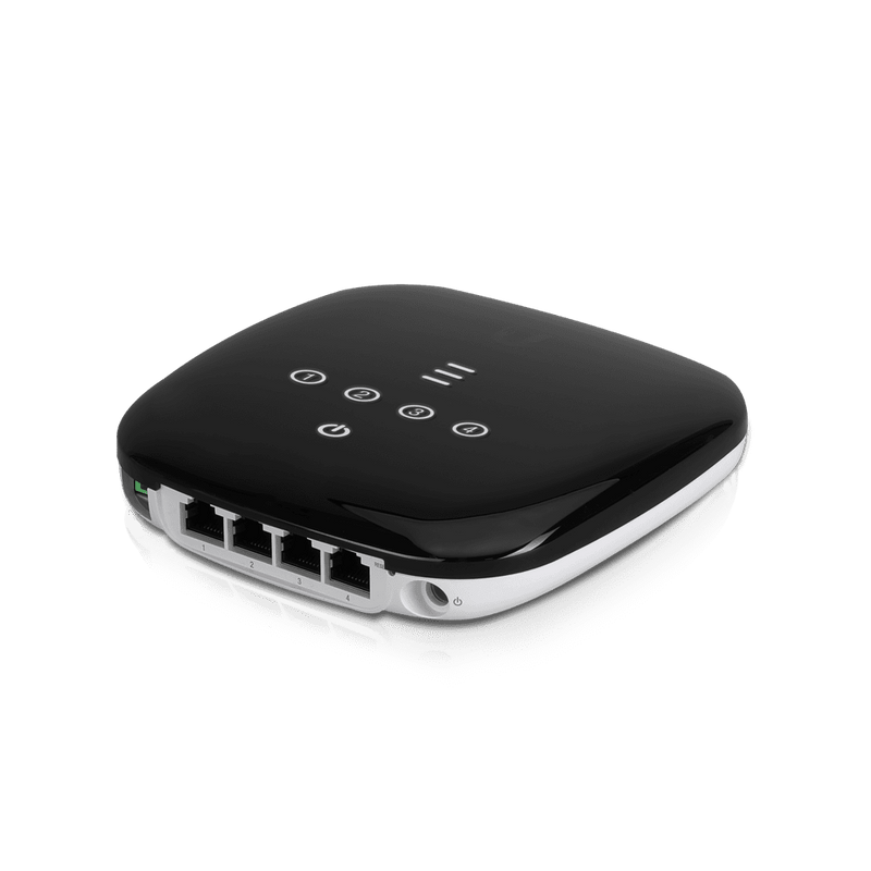 UBIQUITI UF-WIFI - UFiber WiFi 802.11n GPON ONU, Unidad de Red Óptica con 1 puerto WAN GPON (SC/APC) y 4 puertos LAN Gigabit Ethernet.