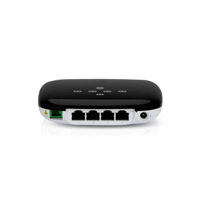 UBIQUITI UF-WIFI - UFiber WiFi 802.11n GPON ONU, Unidad de Red Óptica con 1 puerto WAN GPON (SC/APC) y 4 puertos LAN Gigabit Ethernet.