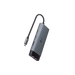 Adaptador HUB 6 en 1, 1 puerto USB-C entrada, 1 puerto HDMI 4K, 1 puerto Ethernet Gigabit, 1 puerto USB-C y 2 puertos USB-A - Toer