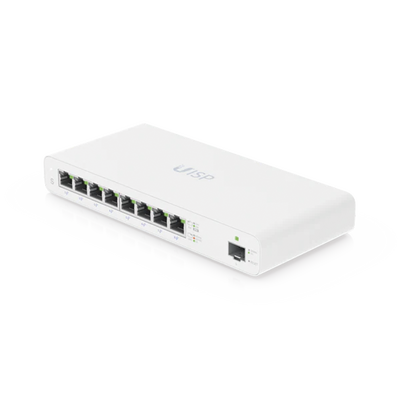 UISP Switch Gigabit PoE Pasivo de Capa 2 con 8 Puertos para Implementaciones MicroPoP - Toer