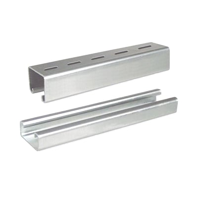 UNL-4X2-U30-EZ Unicanal liso 4x2 cm, 3000 mm de Longitud, con acabado ElectroZinc