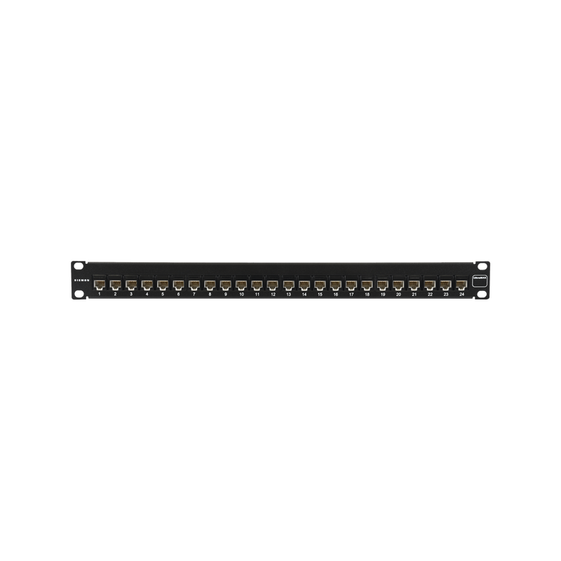 UP5-F1-24L-RS Patch Panel UltraMAX. UTP, Precargado con Jacks Cat5e, 24 Puertos, Plano, 1U