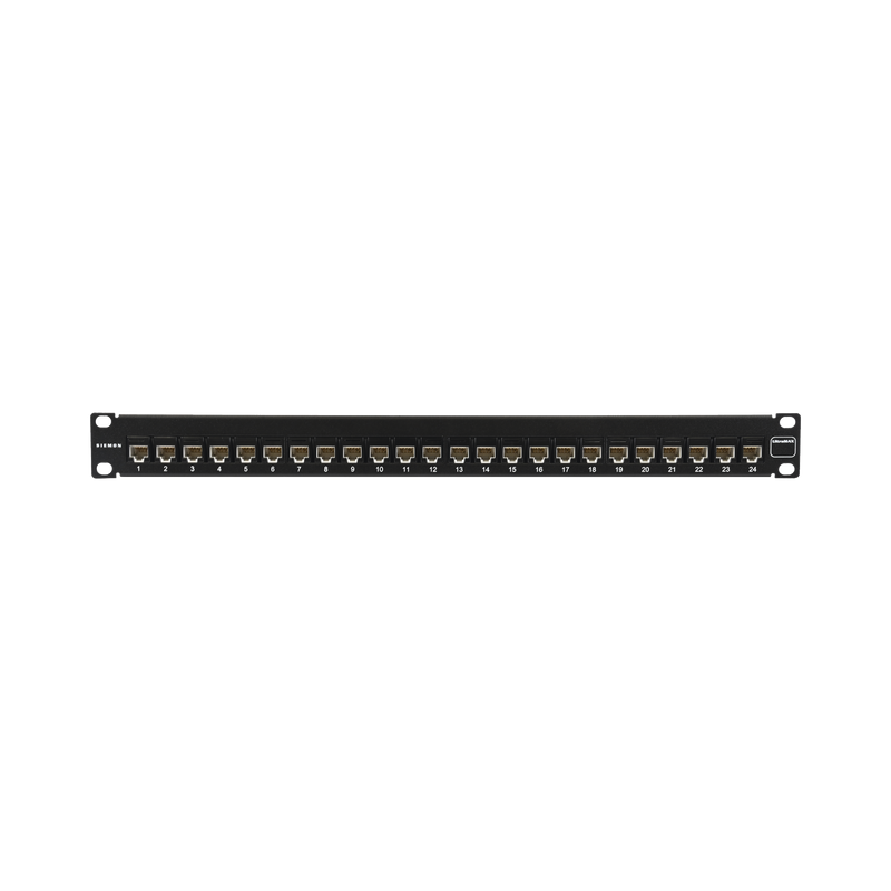 UP6A-F1-24L-RS Patch Panel UltraMAX. UTP, Precargado con Jacks Cat6A, 24 Puertos, Plano, 1U