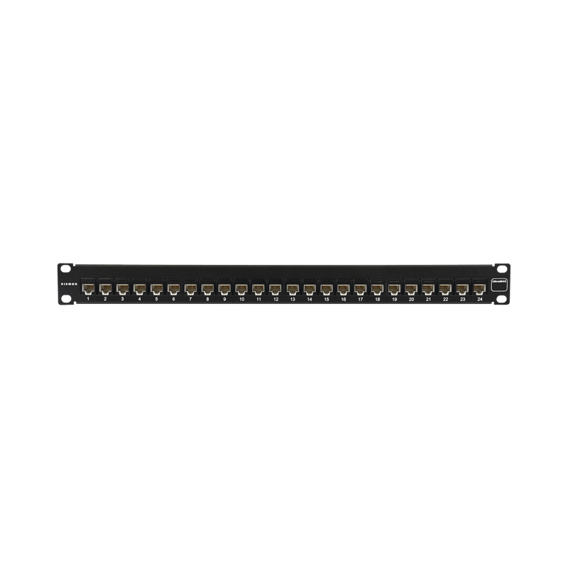 UP6-F1-24L-RS Patch Panel UltraMAX. UTP, Precargado con Jacks Cat6, 24 Puertos, Plano, 1U