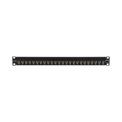 Patch Panel UltraMAX. UTP, Precargado con Jacks Cat6, 24 Puertos, Plano, 1U - Toer