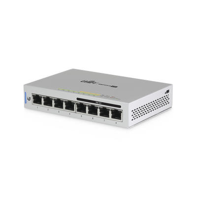 Switch UniFi Administrable capa 2 de 8 puertos Gigabit (4 Puertos Gigabit PoE 802.3af y 4 puertos Gigabit ethernet) 60W - Toer