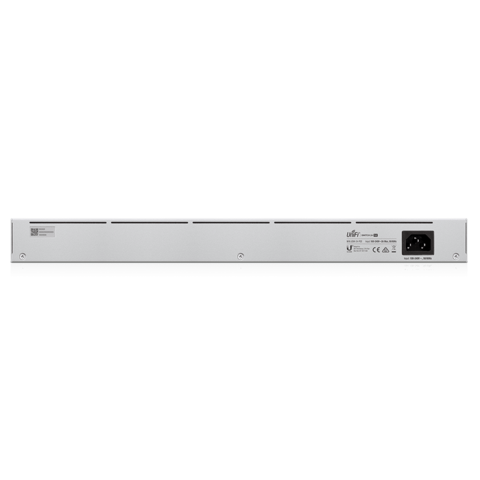 UBIQUITI USW-24-POE UniFi Switch Gen2, Capa 2 de 24 puertos (16 PoE 802.3af/at + 8 Gigabit) + 2 puertos 1G SFP, con 95W de potencia y pantalla informativa.