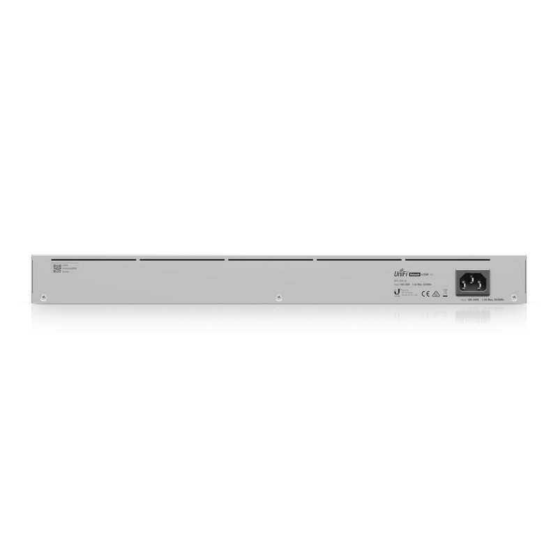 UBIQUITI USW-48 UniFi Switch Capa 2 de 48 puertos 10/100/1000 Mbps más 4 puertos 1G SFP, con pantalla informativa.