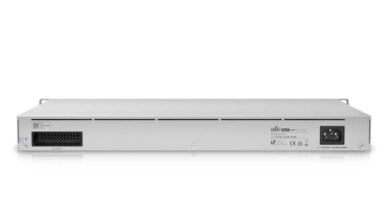 UBIQUITI USW-PRO-24-POE  - UniFi Switch Gigabit PoE PRO con 24 puertos PoE Gigabit Ethernet, 2 puertos SFP+, 400W de potencia PoE, pantalla informativa, compatible con PoE at y PoE bt.