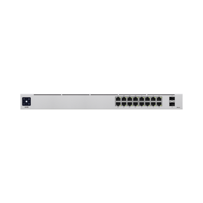 UniFi Switch USW-16-POE Gen2, Capa 2 de 16 puertos (8 puertos PoE 802.3af/at + 8 puertos Gigabit) + 2 puertos 1G SFP, 42W, pantalla informativa - Toer