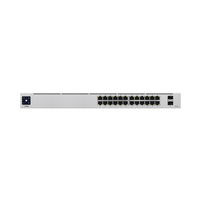 UniFi Switch USW-24-POE Gen2, Capa 2 de 24 puertos (16 puertos PoE 802.3af/at + 8 puertos Gigabit) + 2 puertos 1G SFP, 95W, pantalla informativa - Toer