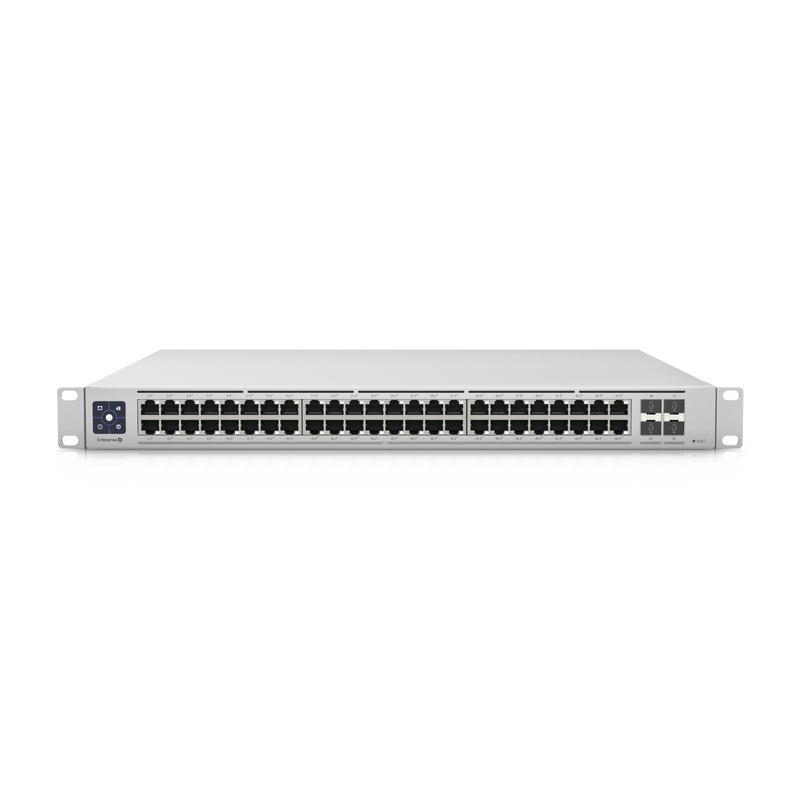 USW-ENTERPRISE-48-POE UniFi Switch Enterprise administrable capa 3, 48 puertos 2.5GbE RJ45 POE+, 4 puertos 10G SFP+, 720W, con pantalla táctil de 1.3