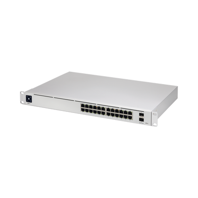 UniFi Switch USW-Pro-24, Capa 3 de 24 puertos Gigabit RJ-45 + 2 puertos 1/10G SFP+, pantalla informativa - Toer
