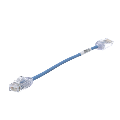 Cable de Parcheo TX6, UTP Cat6, Diámetro Reducido (28AWG), Color Azul, 20 cm (7.87 pulgadas) - Toer