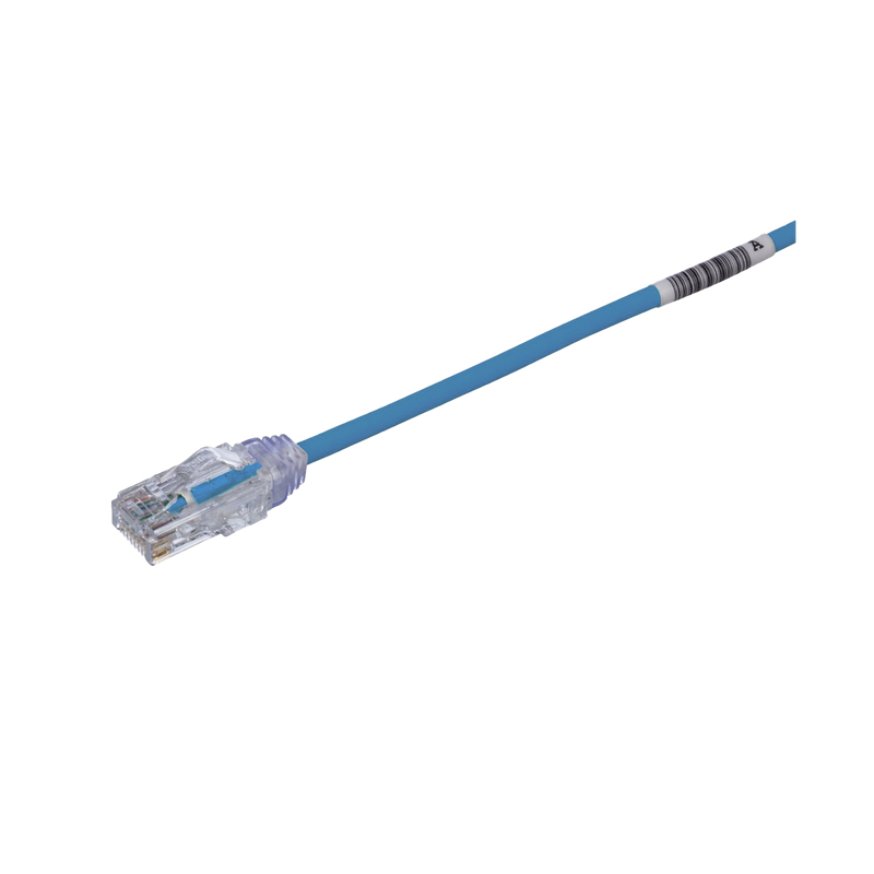 UTP28SP10MBU Cable de Parcheo TX6, UTP Cat6, Diámetro Reducido (28AWG), Color Azul, 10 m