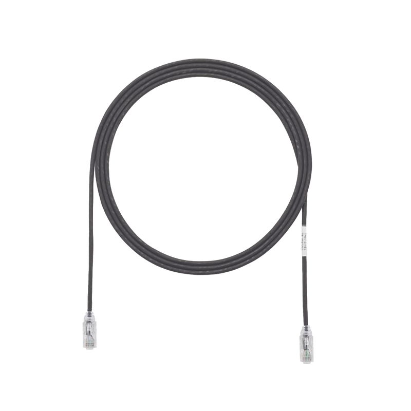 Cable de Parcheo TX6, UTP Cat6, Diámetro Reducido (28AWG), Color Negro, 15 ft