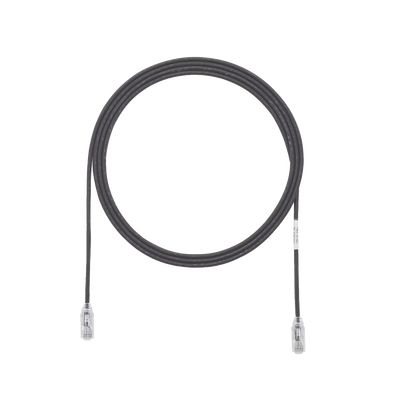 Cable de Parcheo TX6, UTP Cat6, Diámetro Reducido (28AWG), Color Negro, 4.57 Metros (15 Pies)
