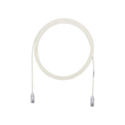 Cable de Parcheo TX6, UTP Cat6, Diámetro Reducido (28AWG), Color Blanco Mate, 5.18 Metros (17 Pies)