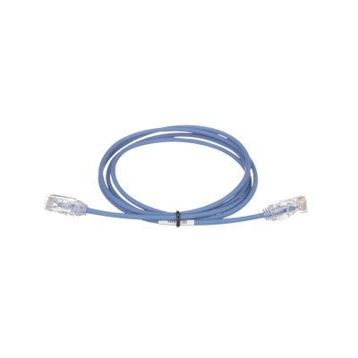 Cable de Parcheo TX6, UTP Cat6, Diámetro Reducido (28AWG), Color Azul, 12.5 Metros (41 Pies)