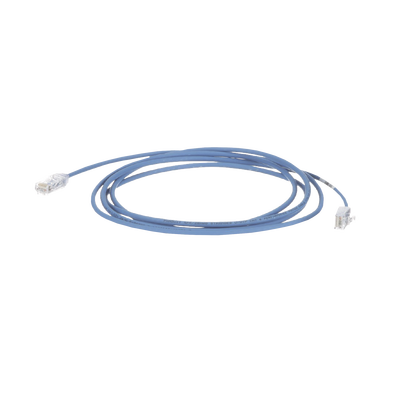 Cable de Parcheo TX6, UTP Cat6, Diámetro Reducido (28AWG), Color Azul, 19.81 Metros (65 Pies)