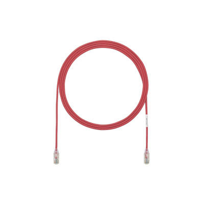 Cable de Parcheo TX6, UTP Cat6, Diámetro Reducido (28AWG), Color Rojo, 19.81 Metros (65 Pies)