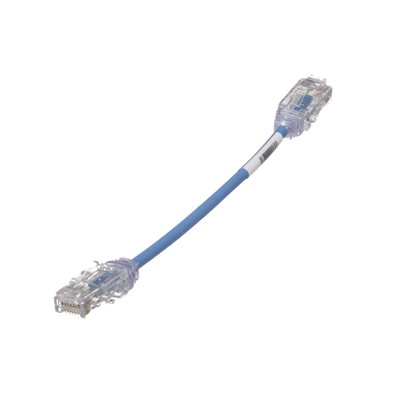 Cable de Parcheo TX6, UTP Cat6, Diámetro Reducido (28AWG), Color Azul, 15.2 cm (6 pulgadas)