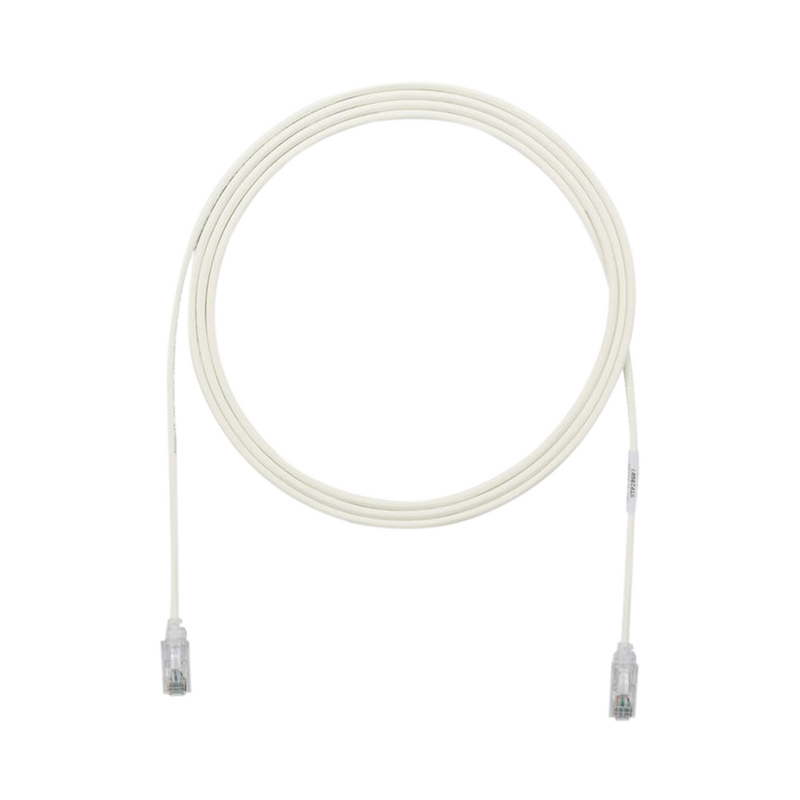 Cable de Parcheo TX6, UTP Cat6, Diámetro Reducido (28AWG), Color Gris, 7ft