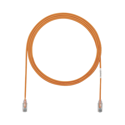 Cable de Parcheo TX6, UTP Cat6, Diámetro Reducido (28AWG), Color Naranja, 7ft - Toer