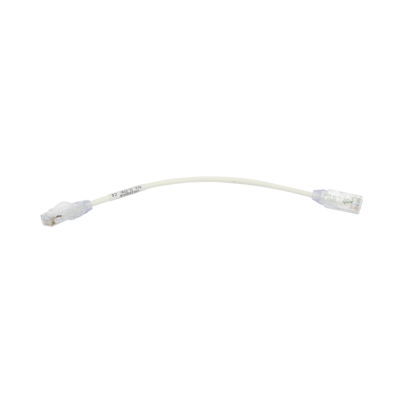UTP28SP8IN Cable de Parcheo TX6, UTP Cat6, Diámetro Reducido (28AWG), Color Blanco, 8in (20.2cm)