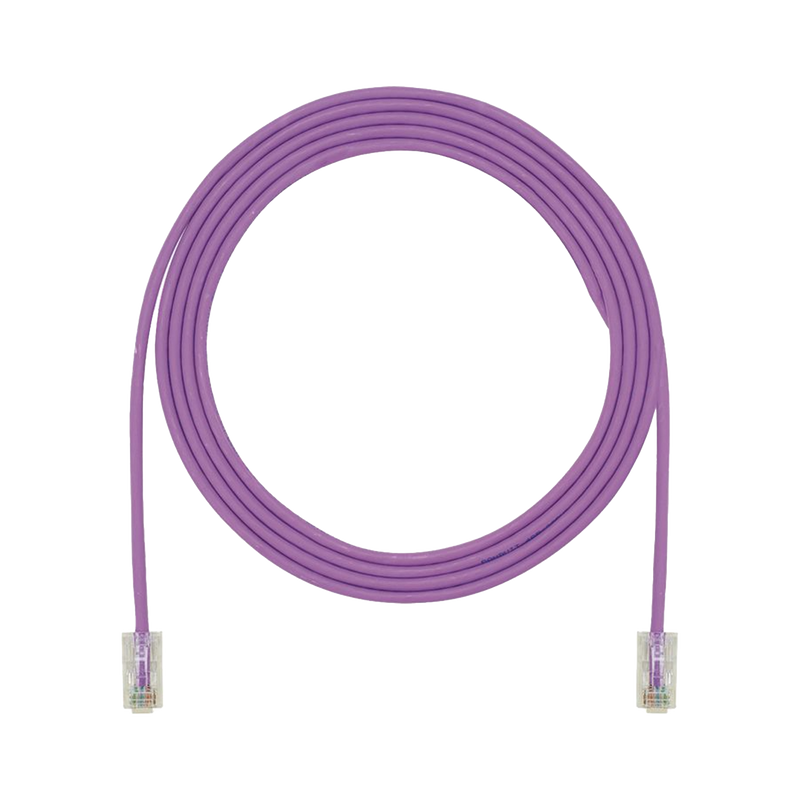 Cable de Parcheo UTP Cat6A, CM/LSZH, Diámetro Reducido (28AWG), Color Violeta, 3ft
