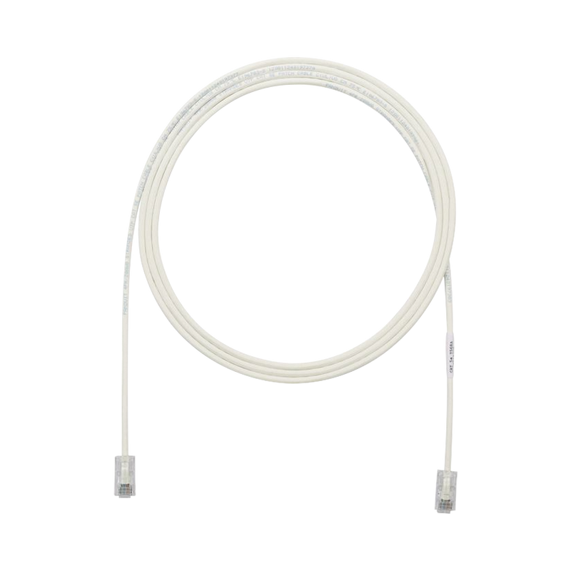 Cable de Parcheo UTP Cat6A, CM/LSZH, Diámetro Reducido (28AWG), Color Blanco Mate, 5ft