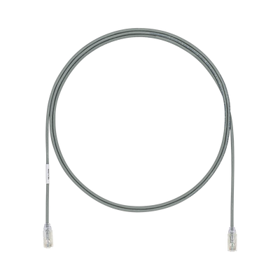 Cable de Parcheo UTP Cat6A, CM/LSZH, Diámetro Reducido (28AWG), Color Gris, 1.83 Metros (6 Pies)