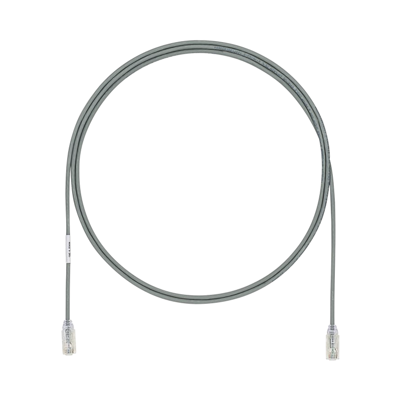 Cable de Parcheo UTP Cat6A, CM/LSZH, Diámetro Reducido (28AWG), Color Gris, 7ft