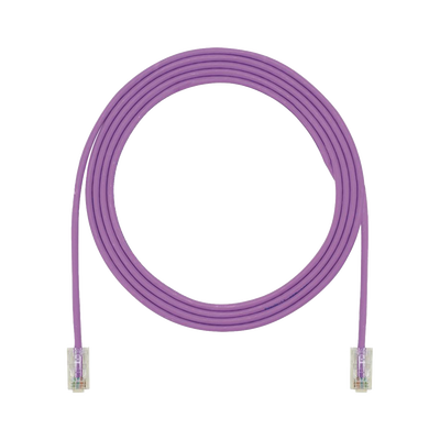 Cable de Parcheo UTP Cat6A, CM/LSZH, Diámetro Reducido (28AWG), Color Violeta, 2.13 Metros (7 Pies)