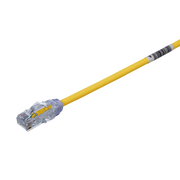 Cable de Parcheo UTP, Cat6A, Diámetro Reducido (28 AWG), CM/LSZH, Color Amarillo, 8in (20.3cm) - Toer